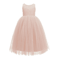 thumbnail image 2 of Ekidsbridal Girl Bridesmaid Flower Girl Dress - Crossed Straps A-Line Lace Tulle 204-A (Size: 4-12), 2 of 6