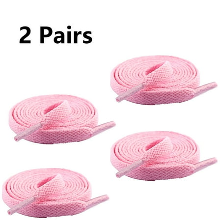 

QUTETN 2 Pair Flat Shoe laces Wide Shoelaces for Athletic Running Sneakers Shoes Boot Strings Layer Shoe Laces for Sneakers Thick Flat Sneakers Shoelaces