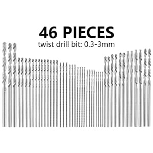 

HOTBEST 57Pcs Hand Drill Bits Set Pin Vise Hand Drill Twist Drill Bits Micro Hand Drilling Set Mini DIY Model Craft Wood Tool Resin Polymer Clay Jewelry