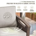 thumbnail image 6 of Opohoro 7-Piece Outdoor Conversation Set with Deep Seet Patio Sofa, Wicker Chairs and Ottomans, Beige, 6 of 12