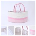 thumbnail image 3 of REGALWOVEN 1 Pcs Woven Storage Basket, Shelf Closet Storage Bin for Blankets and Clothes Pink 14.2x9.1x7.1', 3 of 6