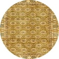 thumbnail image 1 of Ahgly Company Indoor Round Abstract Orange Oriental Area Rugs, 7' Round, 1 of 6