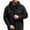Black, variant on Denim Jacket for Men Drawstring Hooded Casual Fake Two Pieces Streetwear Washed Jean Jackets with Flap Pockets Black XXL