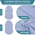 thumbnail image 2 of ZZ Turtleneck Sweater for Cat, Sphynx Cats Shirt Hairless Cat Sweaters with Sleeves, Warm and Soft Kitten Pullover Fleece Winter Pajamas Jumpsuit for Puppy Cats, Purple S, 2 of 5