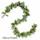 thumbnail image 3 of Enredaderas de flores artificiales con cerezos en flor, eucalipto, rosa, azul, decoración del hogar, flexibles, sin mantenimiento, 35 cm, 3 of 6