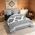 thumbnail image 2 of Manfei Southwestern Aztec Full Size Bedding Sets, Bohemian Black White Full Size Bed in a Bag, Black Reversible 7pcs, 2 of 6