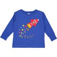thumbnail image 3 of Inktastic Valentine's Day Rocket Ship with Hearts Boys or Girls Long Sleeve Toddler T-Shirt, 3 of 5