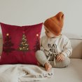 thumbnail image 6 of Lksixu Christmas Throw Pillow Cover, 18x18 inch Red Velvet Christmas Tree Embroidery Pillow Cases, Soft Farmhouse Decorative Pillowcases Winter Holiday Cushion Cover Christmas Decorations for Couch, 6 of 6