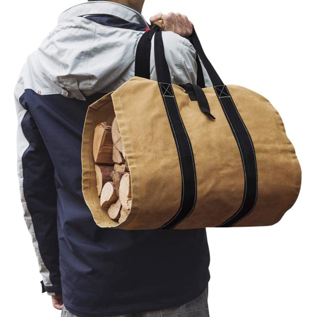 SMihono Closet Organizers and Storage for Clothes Oxford Cloth Tote Bag Durable Wood Stakeholder Firewood Carry Outdoor Storage Trunks and Bag