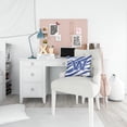 thumbnail image 4 of Letter W Initial Tiger Stripe Blue and White Fabric Decorative Pillow, 4 of 4