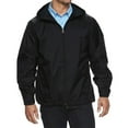 thumbnail image 2 of Men's Water Resistant Zip Up Hooded Lightweight Windbreaker Rain Jacket (Black,S) LAX, 2 of 3
