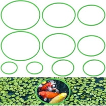 10Pcs Floating Plant Foam Rings Set,7/6/5/4/3Inch Fish Feeder Rings,Round Floating Plant Corral,Aquarium Feeding Ring,Duckweed Isolation Circle,for Bettas,Goldfish,Turtle (Green)