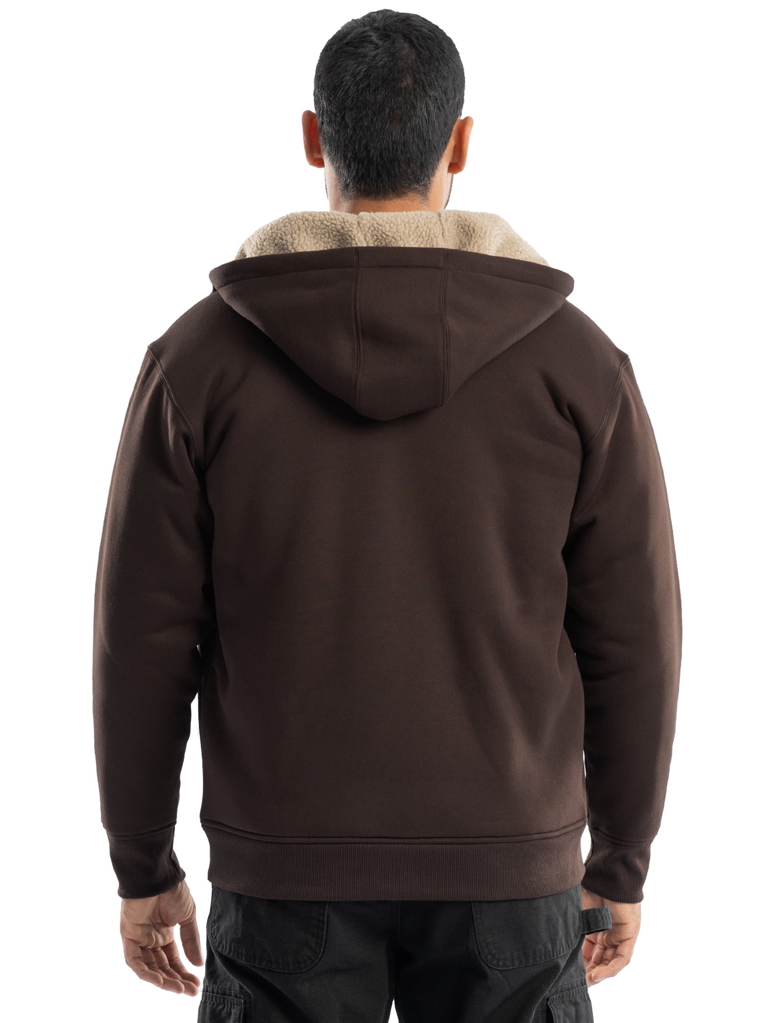 Wrangler Workwear Men's Durable Quilted Zip-up Fleece Hooded Jacket, S-3XL (Men's and Big Men's)