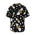 thumbnail image 2 of KLL Honey Bees at Night Print Men's Shirt Short Sleeve Button Down Summer Cuba Beach Shirts- XX-Large, 2 of 7