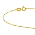 thumbnail image 5 of JewelStop 10k Solid Yellow Gold 0.5mm Cable Chain Necklace, Spring Ring - 18 inches, 5 of 6