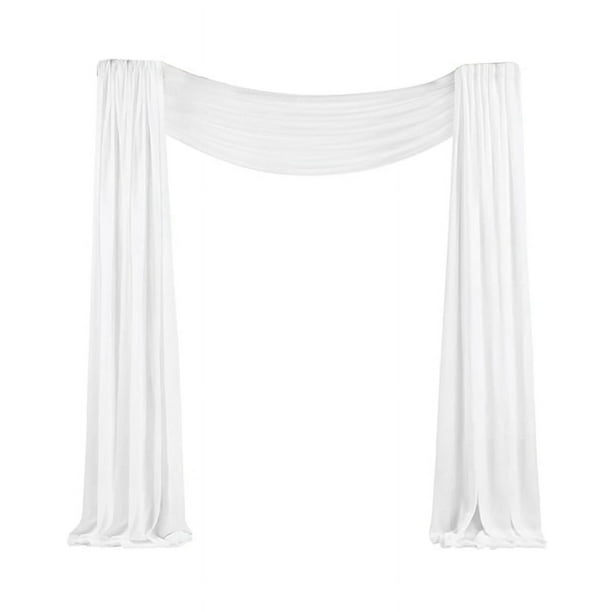 Tela para Drapeado de Boda, 1 Panel, 29,5 Pulgadas X 19,6 Pies, Cortinas Transparente Ceremonia Boda