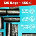 thumbnail image 3 of ToughBag 40-45 Gallon Trash Bags, 40 x 48" Black Garbage Bags, 125 Count - Made In USA, 3 of 7
