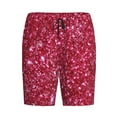 thumbnail image 4 of Naloa Pink Glitter Men's Short Pajama Pants, Lounge Comfort Shorts with Elasticized Waistband and Side Pockets - X-Large, 4 of 9
