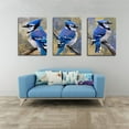 thumbnail image 3 of Hieng Unframed Canvas Print Oil Painting Blue Jay Canvas Art Bird Animal Wall Art Decoration Gift, 3 of 6