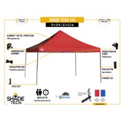 Quik Shade Shade Tech 13 x 13 x 10 ft Blue Straight Leg Pop-Up Canopy Tent