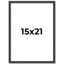 15x21 Rustic Brown Real Wood Picture Frame Width 0.75 inches | Interior Frame Depth 0.5 inches |