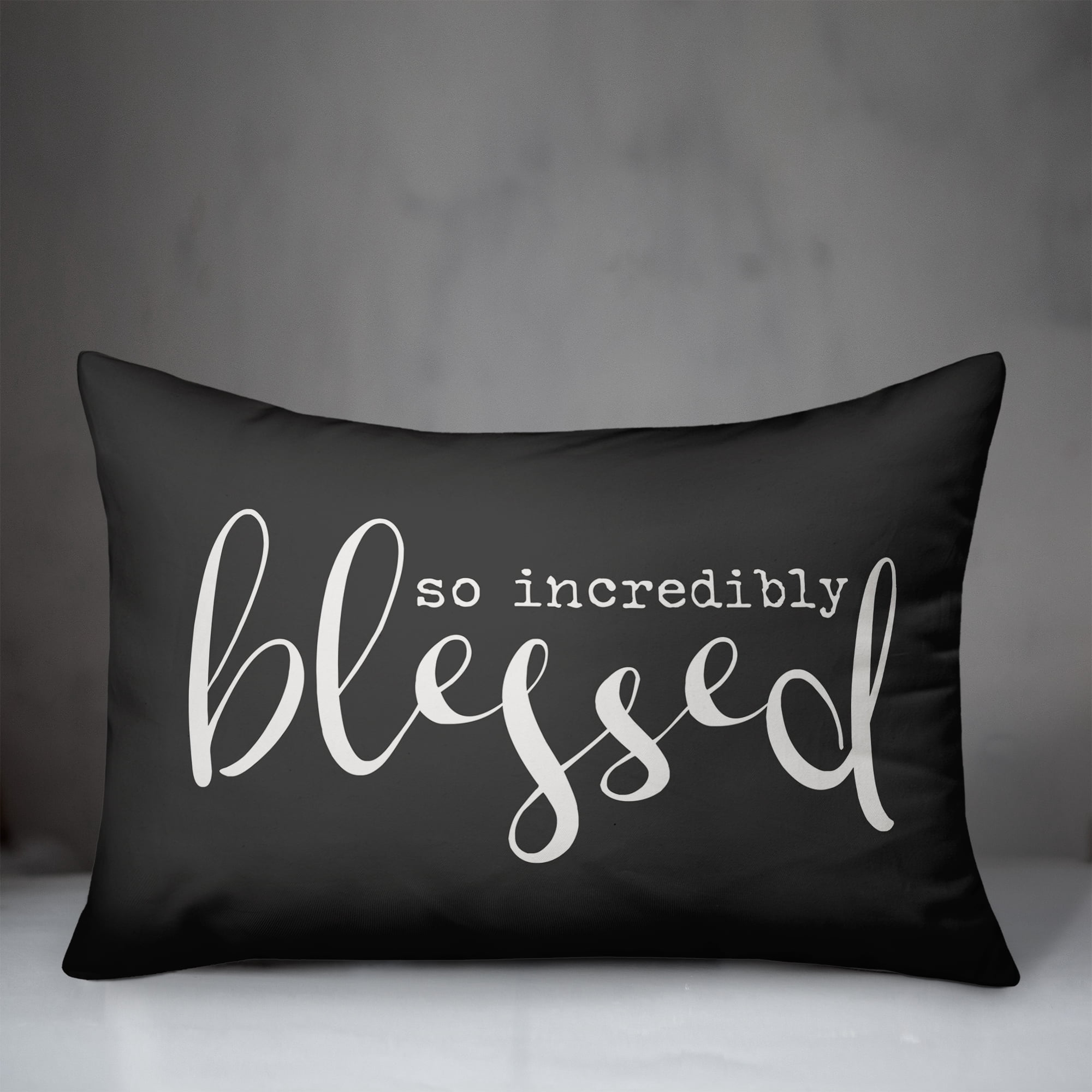 Creative Products So Incredibly Blessed Black and White 14x20 Indoor / Outdoor Pillow