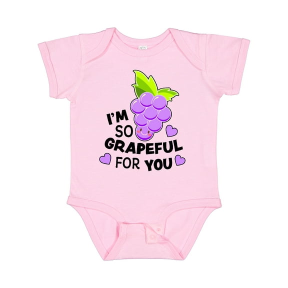 Inktastic Im So Grapeful for You with Cute Grapes Boys or Girls Baby Bodysuit