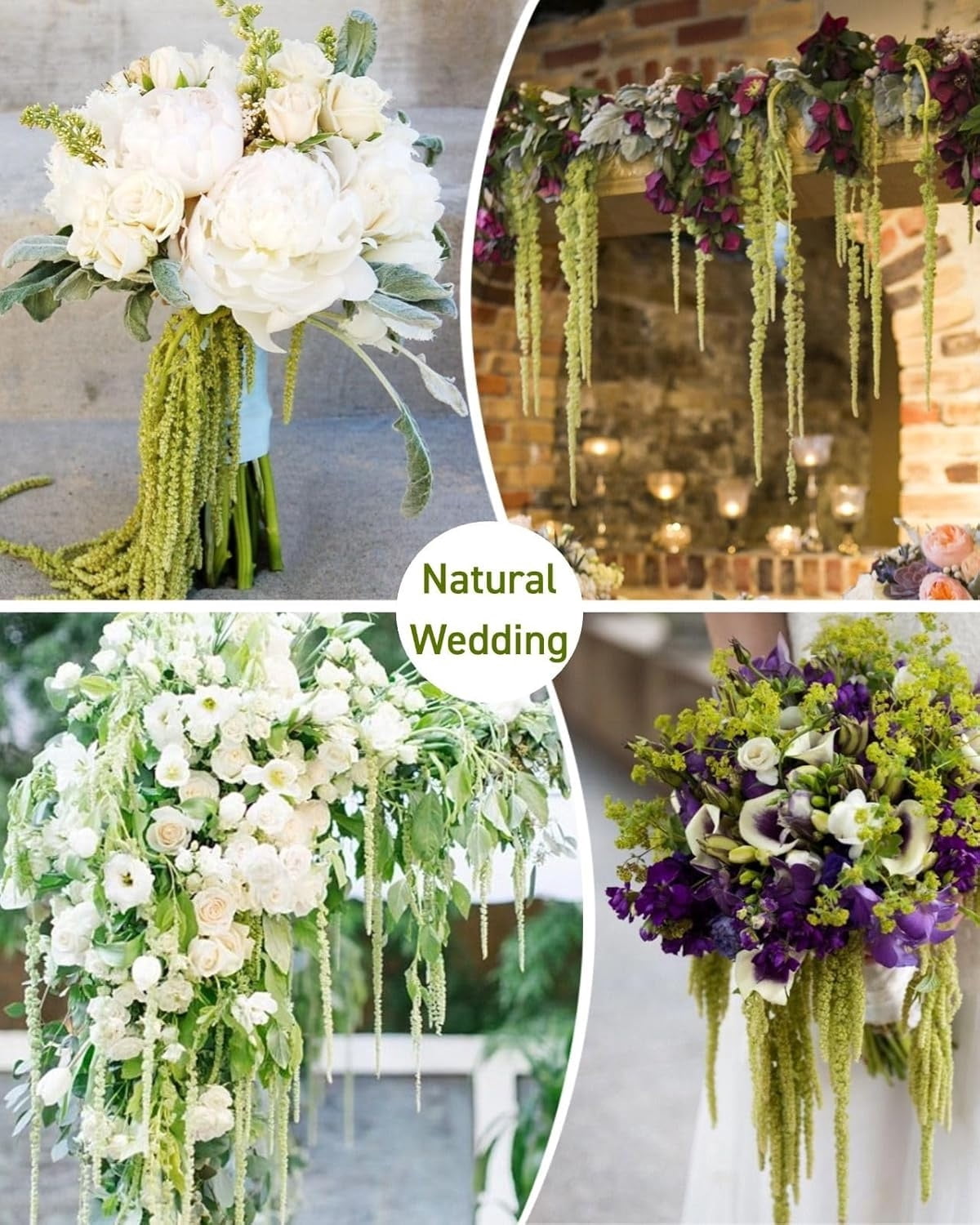 Dried Amaranthus Hanging Flowers,TGY Amaranthus Hanging Decor for Wedding,Flowers Arrangement for Wedding Arch Decor, Home Decor, Christmas Decoration