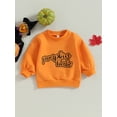 thumbnail image 2 of Liacowi Kids Boys Girls Halloween Sweatshirt 6M 12M 18M 24M 3T 4T Toddler Baby Long Sleeve Letter Print Pullover Tops Children Fall Halloween Clothes Costume, 2 of 8