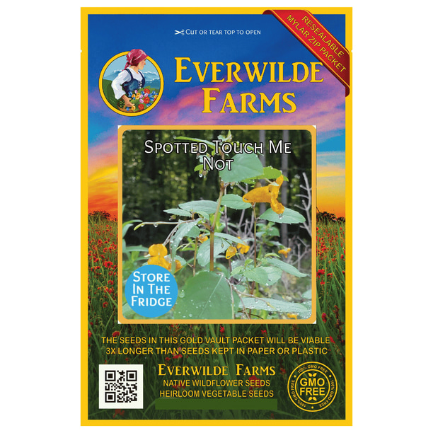 Everwilde Farms 25 Spotted Touch Me Not Native Wildflower Seeds Gold Vault Jumbo Bulk Seed Packet Walmart Com