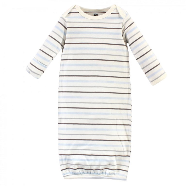 Hudson Baby Infant Boy Cotton Long-Sleeve Gowns, 3-Pack photo 3