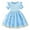 Blue, variant on Dress for Girls Kids Toddler Girls Summer Mesh Floral Dress Puff Sleeve Flower Embroidered Princess Dress Dresses for Girls Pink 1 Years-2 Years
