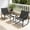 Black, variant on SUNCROWN 3-Piece Outdoor Rocking Bistro Set, Outdoor Furniture Set with Patio Rocking Chairs, and Glass-Top Table, Small Conversation Set of 3 for Porch, Lawn, Garden, Yard, Balcony, Poolside, Grey