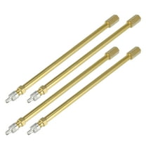 4pcs 180mm/7.09" Long Brass Car Tire Valve Extension Adaptor Air Tyre Stem Extender Inflation Stright Bore for Truck