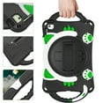 thumbnail image 2 of Dteck iPad 9.7 2018/2017 Case with 360 Rotatable Hand Strap/Shoulder Strap, Cute Cat Rugged Shockproof Kickstand Case with Handle Grip for iPad 6th Gen/iPad 5th Gen/iPad Air 2/iPad Air,Black Green, 2 of 11