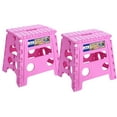 thumbnail image 1 of ACSTEP 2 Packs Folding Step Stool-13" Pink Foldable Stool Stepping Stool, 1 of 9