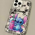 thumbnail image 3 of Funda de punto encantador de Disney para iPhone 15 14 13 12 11 Pro Max XR XS X 8 7 6 6S Plus SE 2020, funda protectora transparente con estampado para teléfono, 3 of 5
