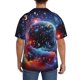 thumbnail image 3 of Balery Outer Space Floating Numbers And Letters Camisa Casual de Manga Corta con Botones para Hombre, Texturizada, Estilo Cubano, para Playa, Verano-3X-Large, 3 of 5