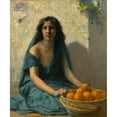 thumbnail image 2 of François Alfred Delobbe 15x17 Gold Ornate Wood Frame and Double Matted Museum Art Print Titled - The Orange Seller, 2 of 4