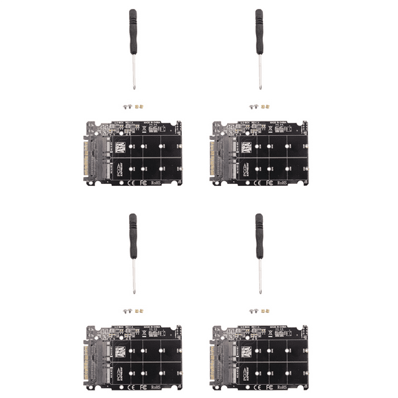 4X 2 in 1 M.2 NVMe SATA U2PCB M.2 NVME SSD Key M Key B SSD to U.2 SFF-8639 Adapter PCIe M2 Converter Desktop Computer