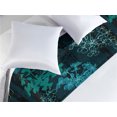 thumbnail image 2 of Modern Floral Bed Runner, Vintage Vibes Sakura Drawings with Darkened Colors on Dotted Back, Decorative Accent Bedding Scarf for Hotels Homes & Guest Rooms, King, Seafoam Teal Dark Teal, by Ambesonne, 2 of 3