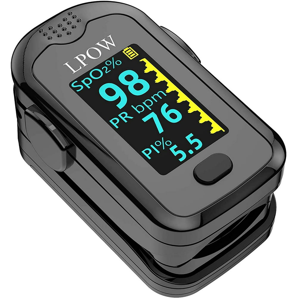 LPOW Pulse Oximeter Fingertip, Blood Oxygen Saturation Monitor with