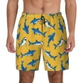 thumbnail image 2 of Goofa Shark Print Printed Men's Swim Trunks Board Shorts Quick Dry Mens Swimming Trunks with Compression Liner,Breathable Fit Hawaii Beach Shorts-Large, 2 of 9