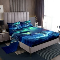 Erosebridal Sealife Whale Sheet Set Twin,Ocean Wildlife Bedding Sets Twin Size,Lightweight Bed Sheets Twin,Sea Theme Decoration,3pcs