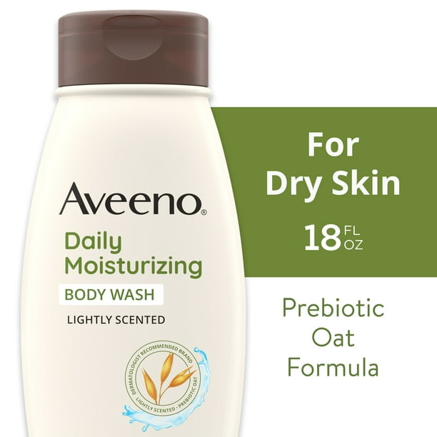 Aveeno Daily Moisturizing Dry Skin Body Wash Soap, Prebiotic Oat Shower