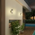 thumbnail image 4 of LEONLITE 2 Pack LED Wall Light with Milky Glass, Exterior Wall Sconces for Yard, Hallway, Porch, 3000K Warm White, 4 of 6