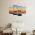 thumbnail image 2 of Elephant Stock Winter Cascade Range Wall Art - Horizontal Multi Panel Canvas - Bedroom Wall Decor - Nature Multi Panel - Orange And Blue Decor - 36" x 22", 2 of 4