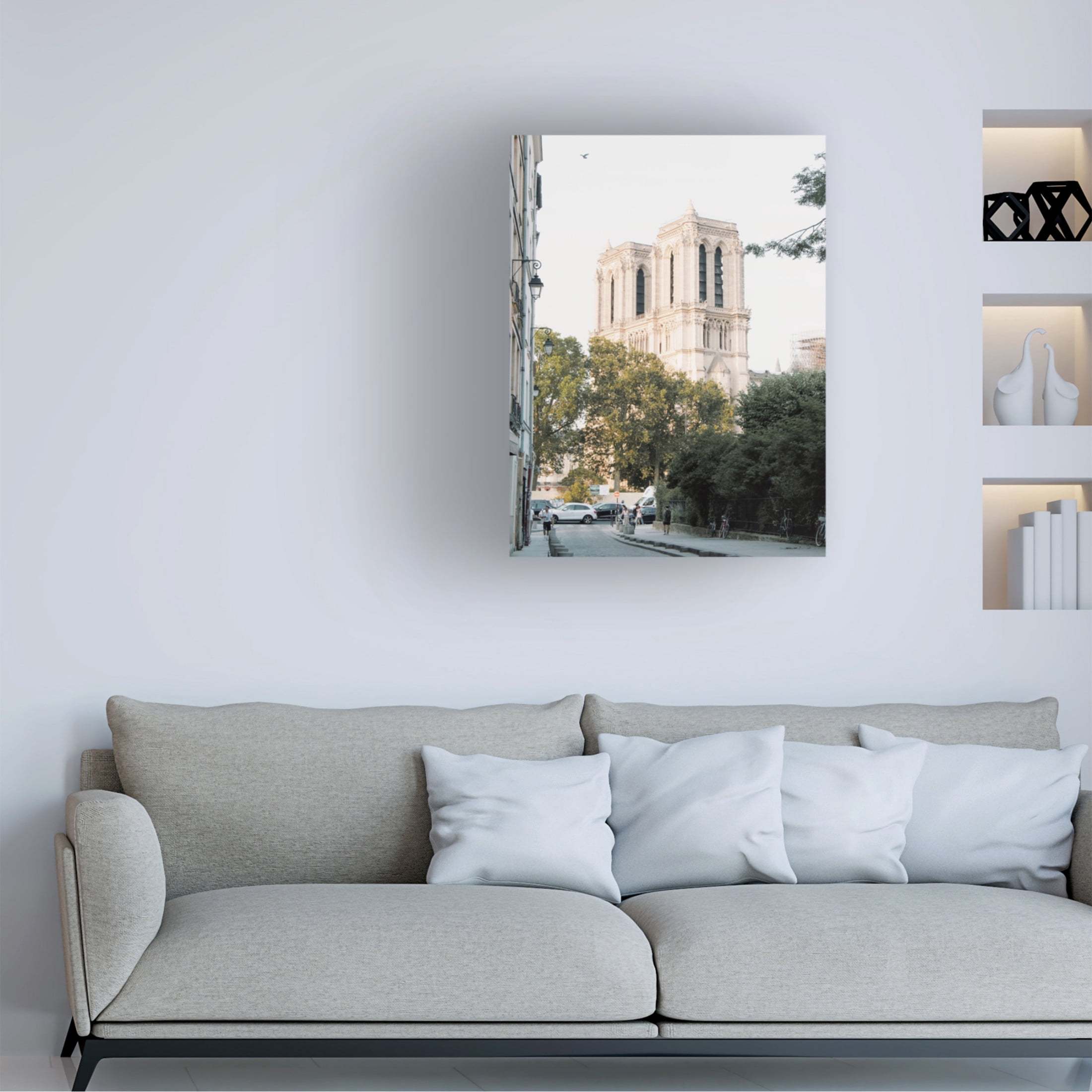 Canvas Wall Art - Krista Broadway 'Notre Dame' Wall Art for Living Room, Bedroom, or Office Décor by Trademark Fine Art - 24 x 32 Inches