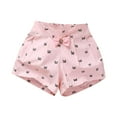 thumbnail image 3 of NAISIBABY Girls Shorts 7-8 T, Cute Bow Prints Elastic Waist Cotton Casual Summer Flare Shorts Pink(2-13T), 3 of 4