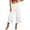 *White, variant on VBVC Women's High Waisted Pull-On Capri Pants , Ladies' Casual Palazzo Cropped Trousers , Loose Fit Lounge Culottes For Women,Black,S-2XL